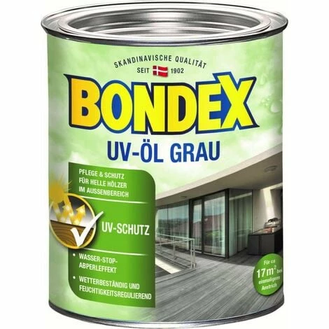 Bondex Holz Öl UV Grau 0,75 l - 377946 Bondex Holz Öl UV Grau 0,75 L - 377946 -BONDEX SHOP 2500989 1