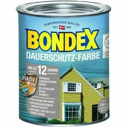 Bondex Dauerschutz-Holzfarbe 750 Ml, Taubenblau Holzschutzfarbe Holzschutz