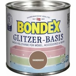 Bondex Glitzer - Basis 500 Ml, Basis Sandrose Holzfarbe Effektfarbe Glitzerfarbe