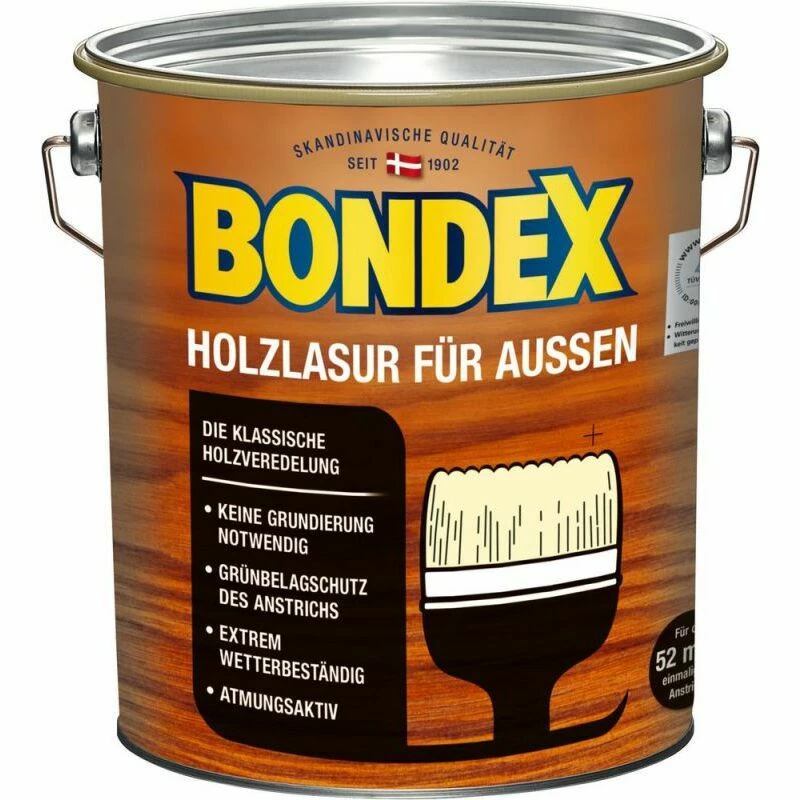 Bondex Holzlasur Für Außen Kastanie 4,00 L - 329645 1 Bondex Holzlasur Für Außen Kastanie 4,00 L - 329645