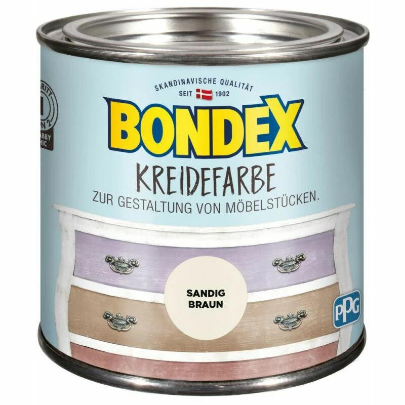 Bondex Kreidefarbe Sandig Braun 0,5 L - 386524 1 Bondex Kreidefarbe Sandig Braun 0,5 L - 386524