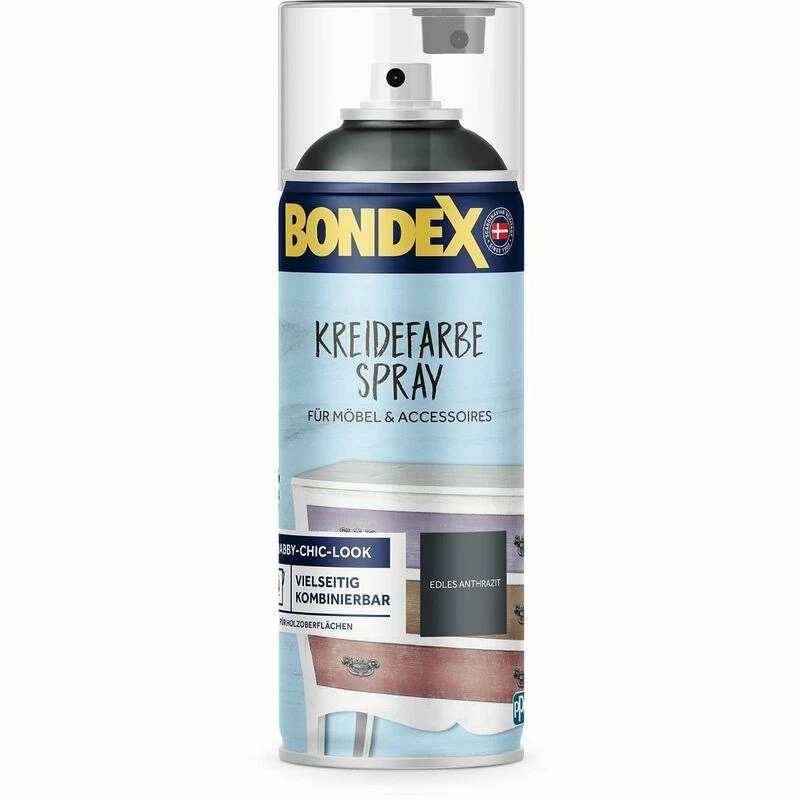 Bondex Kreidefarbe Spray Holzfarbe Holzlack Shabby Look Edles Anthrazit 0,4 L 1 Bondex Kreidefarbe Spray Holzfarbe Holzlack Shabby Look Edles Anthrazit 0,4 L