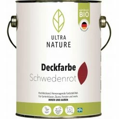 Bondex Ultra Nature Deckfarbe Schwedenrot 2,5 L Innen Aussen Bio Qualität Spielzeug